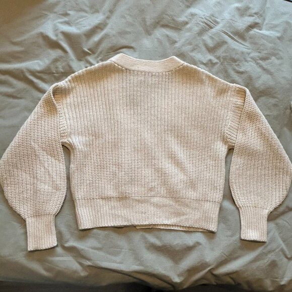 Ivory Cream Button Cardigan - Picture 2 of 6